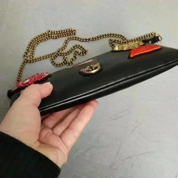 PINKO mini love purse lips patches limited edition crossbody bag NWT - Picture 4 of 8